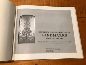 Downtown Urban Renewal Area Landmarks Washington, D.C. HISTORIC NCPC 1970 VTG - Picture 1 of 21