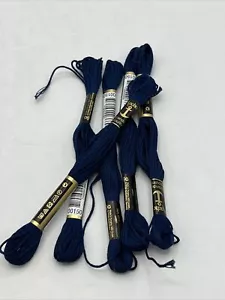 5 Skeins Anchor Embroidery Thread Floss Blue 00150 made in Hungary 100% Cotton - Picture 1 of 5
