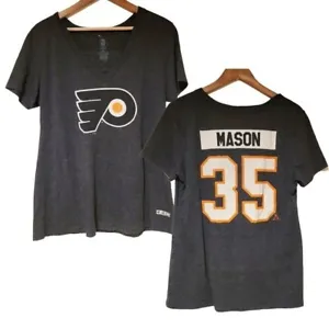 NHL Philadelphia Flyers Women's Steve Mason Vneck Jersey Tshirt Size XXL Gray - Picture 1 of 10