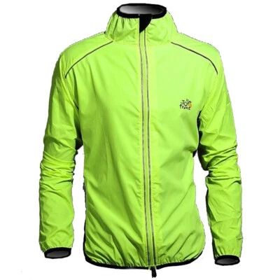 Mens Cycling Jacket Breathable Windbreaker Bicycle Thin Long Waterproof Coat US - Image 1 of 4