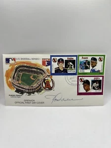 Rod Carew Signed 1988 Grenada First Day Cover FDC Envelope Beckett COA - Picture 1 of 3
