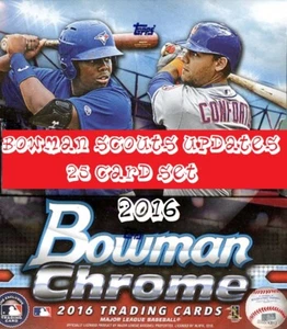 Bowman 2016 cromo Bowman Scouts actualizaciones juego completo de 25 tarjetas - Imagen 1 de 1
