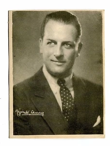 Vintage frühes Filmstar Fan Foto REGINALD DENNY Schauspieler gedruckte Signatur - Bild 1 von 2