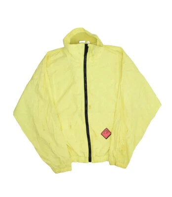 Vintage Ocean Pacific Jacket Mens Medium Neon Windbreaker Highlighter Beach Surf - Image 1 of 4