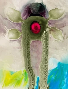 Jose Tonito Original Painting.TRASTORNO.Organic figure Otherworldly colorful art - Picture 1 of 3