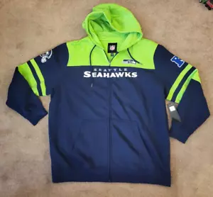 Men's G-III NFL Seattle Seahawks Zip Up Hoodie Size 3XL Green Blue - Picture 1 of 7