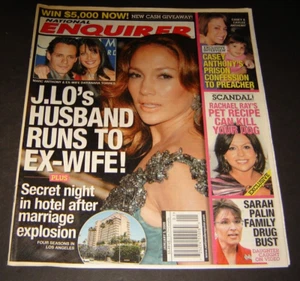 National Enquirer Magazine January 5, 2009 PJ.LO & MARC explosion-James Spader - Bild 1 von 5