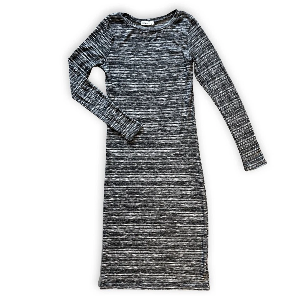 GINGER G Women’s Gray Long Sleeve Sweater Dress - Size Small - Image 1 of 3