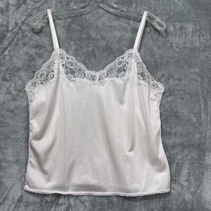 Camiseta sin mangas vintage beige camisola mediana sedosa para mujer’s - Imagen 1 de 13
