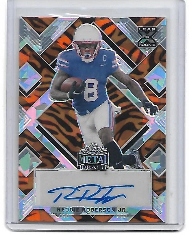 REGGIE ROBERSON JR Leaf Metal Draft LAST 1 TIGER REFRACTOR RC AUTO Autograph 5/5 - Image 1 of 1