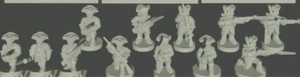 48x 15mm/1:100th SYW French Skirmishers (Turner Miniatures) - Foto 1 di 1