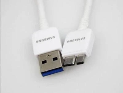 2 X Original OEM Samsung Galaxy Note3 S5 White USB 3.0 Data Sync Cable Charger - Image 1 of 4
