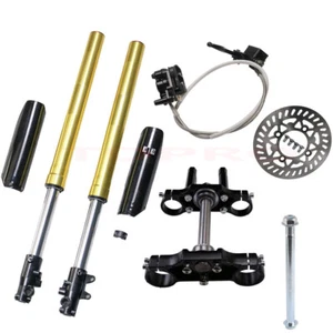 45/48mm Front Forks Shock Triple Tree Clamp Disc Brake Mini Pit Dirt Bike Monkey - Imagen 1 de 9