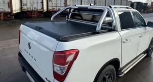 Roll Bar+LED+luce freno+rollback Tonneau per Ssangyong/KGM Musso 2018+ - Foto 1 di 12