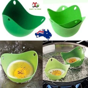 Silicone Pancake Egg Baking Cup Poacher Cook Poach Pods Cookware Bakeware Tool - Picture 1 of 7
