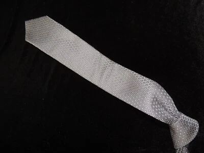 Burton men's skinny solid Silver necktie TIE. 58X2.3/4 - Image 1 of 4