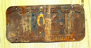 TARGA ARIZONA 1952 - SOLIDA NRP - NR - O - Foto 1 di 1