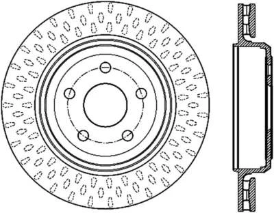 Rotor de freno deportivo ranurado trasero derecho StopTech para Jeep SRT8 12-13 Foto 1 de 4