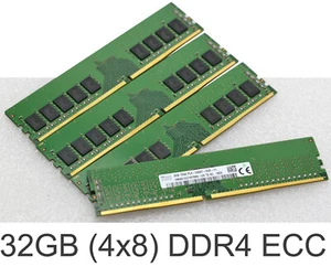 32GB 4x8 DDR4 ECC SPEICHER MEMORY UDIMM 288-PIN FUJITSU TX1320 M3 M4 HYNIX MEM-1 - Bild 1 von 1