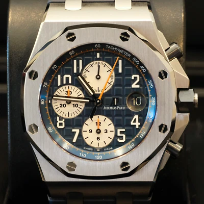 Cronógrafo Audemars Piguet Royal Oak Offshore Navy 42 mm B&P 26470ST.OO.A027CA.01 AP Foto 1 de 4