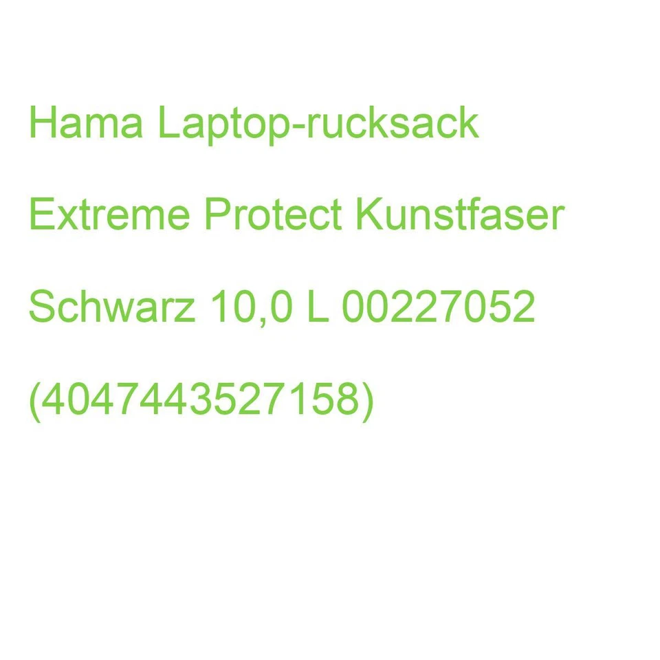Hama Laptop-rucksack Extreme Protect Kunstfaser Schwarz 10 0 L 00227052 (4047443