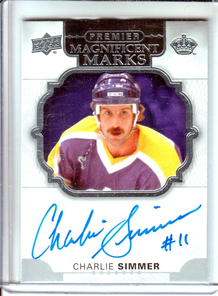 2017-18 Upper Deck Premier Magnificent Marks Charlie Simmer AUTO - LA Kings - Image 1 of 1