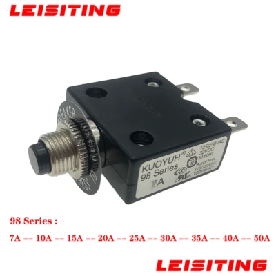 Disyuntor de sobrecarga térmica KUOYUH 98 Series 7/10/15/20/25...50A 125/250VAC Foto 1 de 4