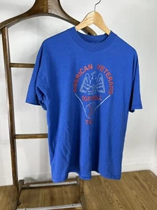 Vintage American Veterans Softball Team T-Shirt XL Single Stitch - Picture 1 of 3