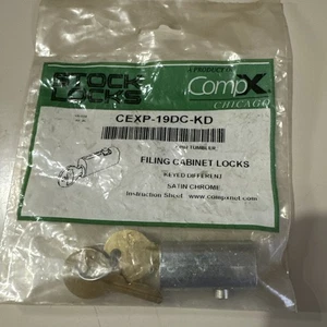 COMPX CEXP-19DC-KD SERRATURA ARMADIO ARCHIVIO MENO VITE DI FISSAGGIO - Foto 1 di 2