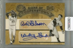2005 Upper Deck Hall Fame Bob Gibson Whitey Ford Signs Duals /5 - Bild 1 von 2