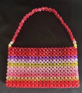 Acrylic Line Beaded Bag/Purse - Picture 1 of 7