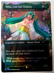 Magic The Gathering: Secret Lair Hatsune Miku - Miku, Lost but Singing - Lámina rara - Casi nueva 1597 - Imagen 1 de 1