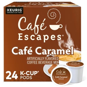 Café Escapes Café Caramel, Keurig Einzelportion K-Cup Pods, 24 Stück - Bild 1 von 6