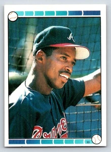 1989 Topps Stickers 33a Gerald Perry Atlanta Braves Glenn Davis Back Astros - Picture 1 of 2