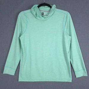 SAXX DropTemp All Day Cooling Performance Hoodie Mens Medium Green UPF Stretch - Picture 1 of 7