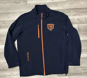 Chicago Bears Zip Up Jacket Coat Blue NFL Football Men’s Size Large - Picture 1 of 8