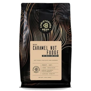 Christopher Bean Kaffee KARAMELL NUSS FUDGE aromatisierter Kaffee 1-12 Unzen Beutel - Bild 1 von 5