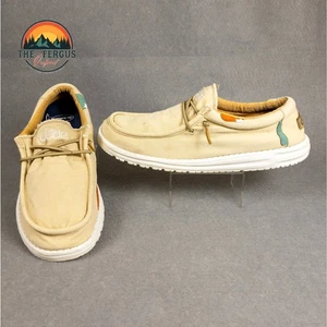 Hey Dude Wally Stretch Casual Sneaker Shoes Tan Brown Men's Size 12 - Picture 1 of 10