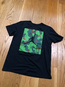 NIKE AIR JORDAN T-SHIRT UOMO LARGE NERA JUMPMAN MANICA CORTA DRI-FIT NUOVA CON ETICHETTE - Foto 1 di 11