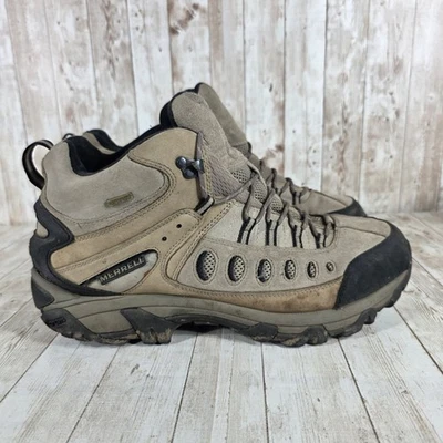 Botas de Senderismo Merrell Kinetic Mid Impermeables para Hombres Talla 13 Beige Negro Suela Vibram Foto 1 de 4