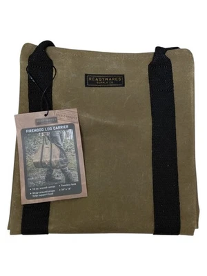Readywares Firewood Log Carrier Waxed Canvas 39" X 18" Heavy Duty - Image 1 of 2