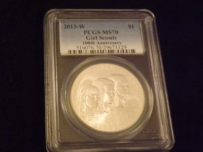 2013-W   $1        Girl Scouts   100 Th Ann    PCGS  MS 70 - Image 1 of 2