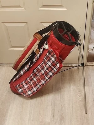 Raro Ping Hoofer 4 Vías Bolso Vintage Rojo Cuadros Ligero Correa Única Soporte Bolso Foto 1 de 4