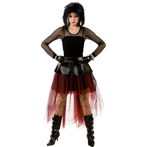 Gonna punk in tulle da donna rocker donna gonna punk rosso-nero L-XL 44 - 50 - Foto 1 di 6