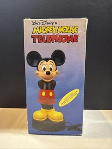 VINTAGE MICKEY MOUSE TELEPHONE 10" WALT DISNEY 1988 with a cable - Works Great! - Picture 1 of 15