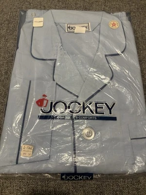 Juego de pijama de colección Jockey 1986 nailon mangas largas talla grande alto nuevo stock antiguo Foto 1 de 4
