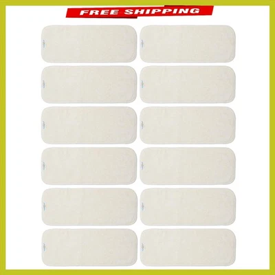 Eco-Friendly 12pcs Rayon Bamboo Diaper Inserts - Medium Size Comfort for Baby - Image 1 of 4
