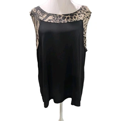 Chico's Women's Shirt Size 3 XL Travelers Stretchy Black Sequin Tank Top Cami - Image 1 of 4