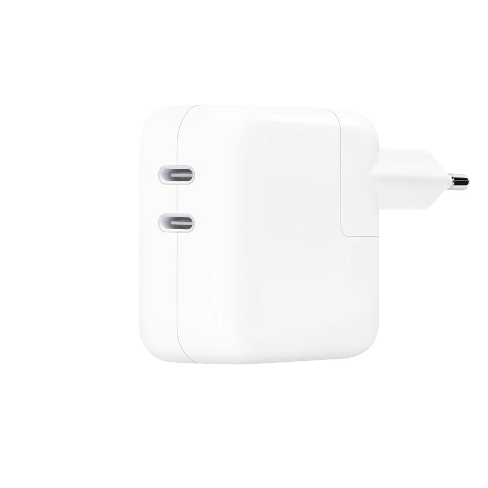 Apple Dual USB-C Power Adapter MW2K3ZM/A 35 W Ladegerät ohne Kabel Netzteil