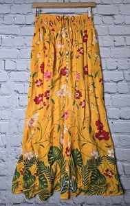 Gonna stile anni 90 Rachel Roy calendula gialla con spacco davanti e bottoni taglia small - Foto 1 di 9